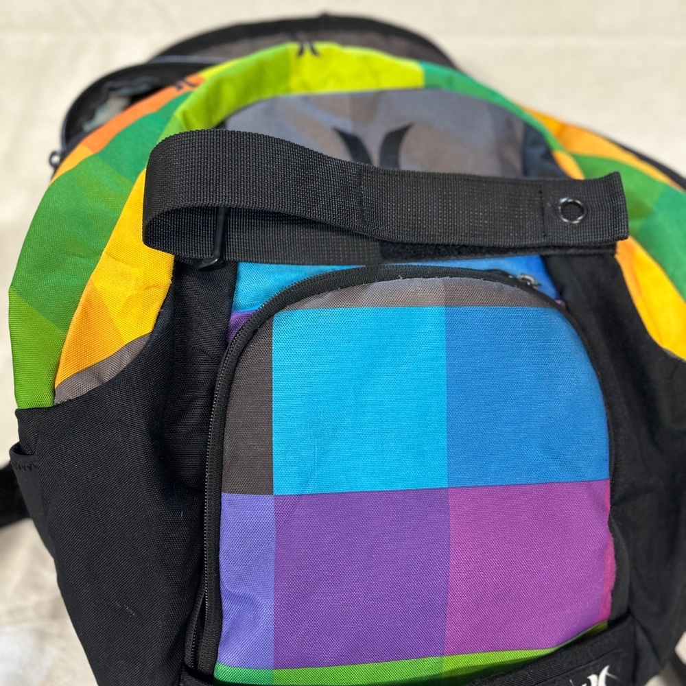Hurley Colorful Patchwork Backpack - image 6